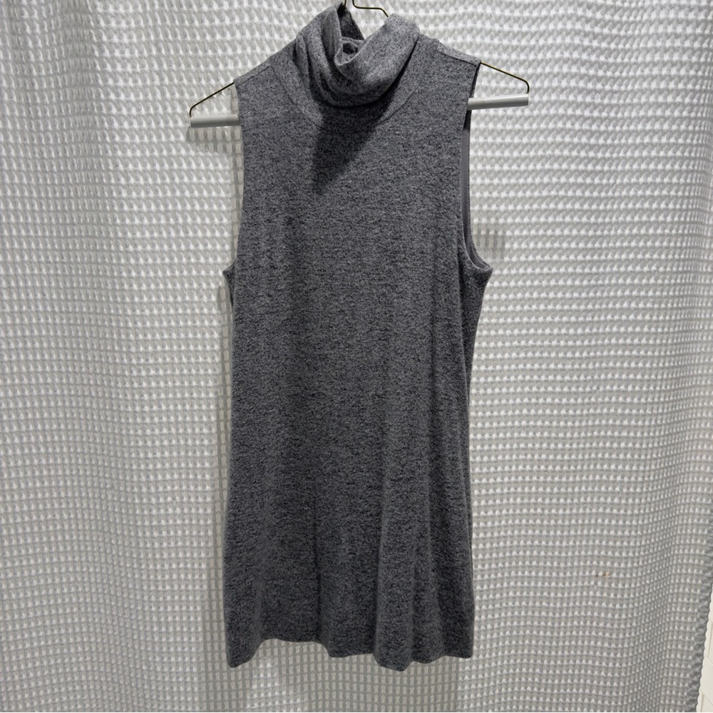 White House Black Market -Sleeveless Gray Turtleneck dress